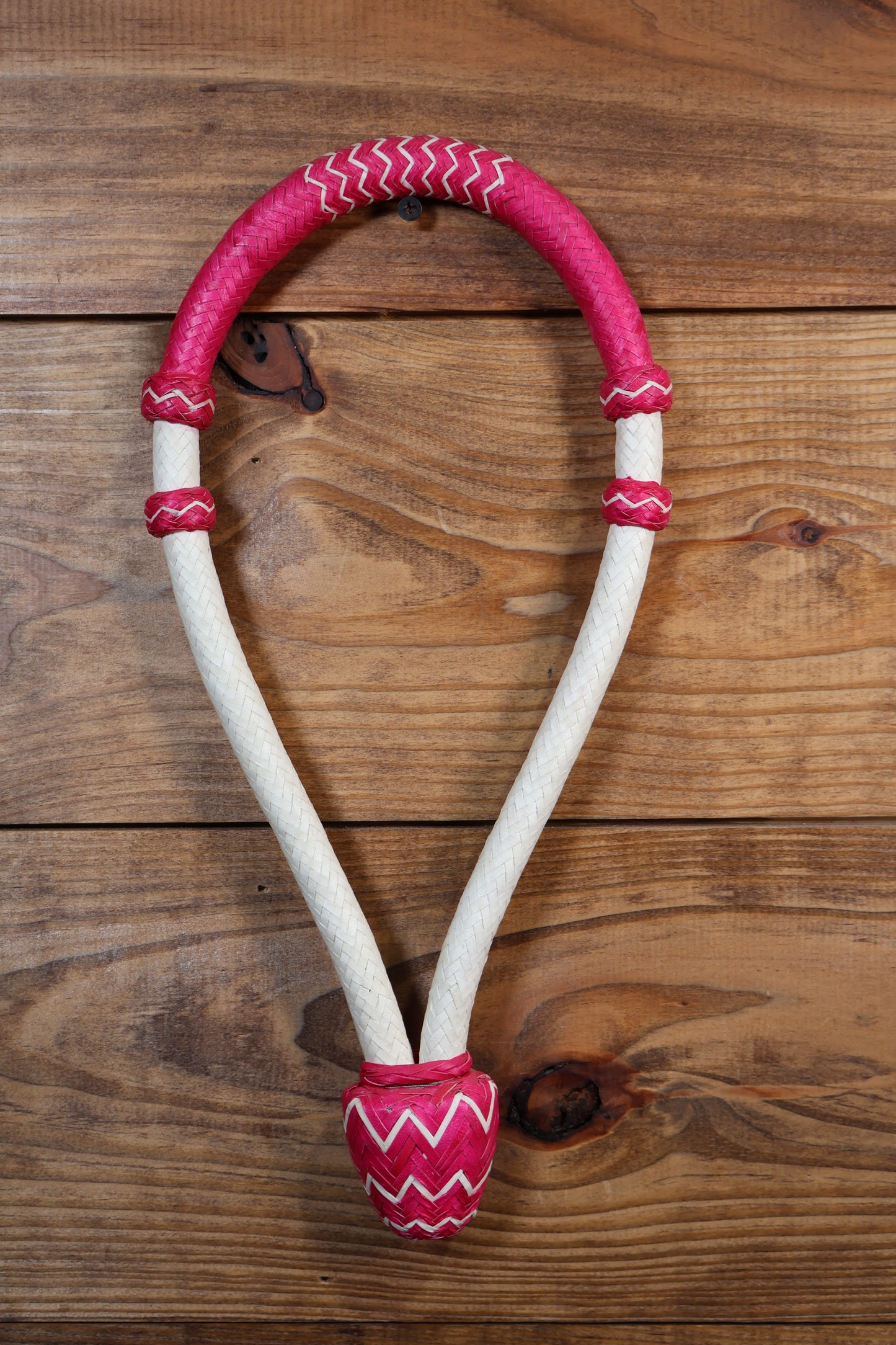 Rawhide Bosal White w/ Pink Nose