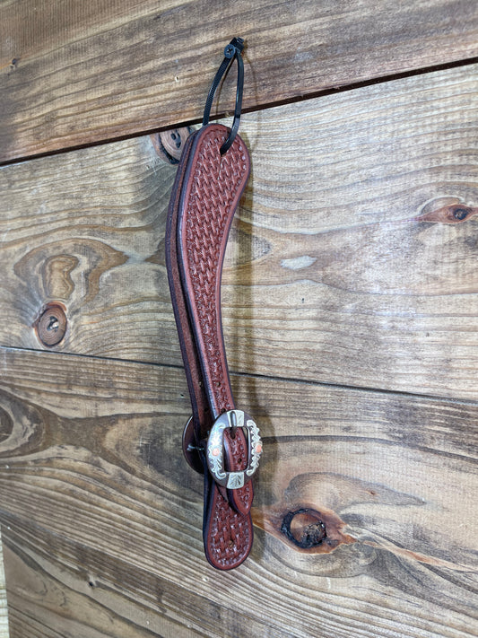 Basket Weave w/ Custom Buckle Spur Straps