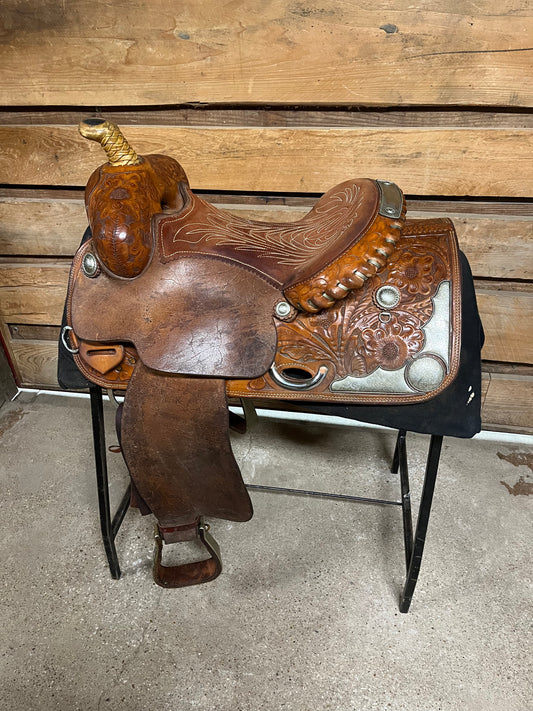 R.E. Donato Custom Western Saddle (San Angelo, TX) ISUSED794