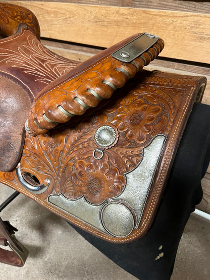R.E. Donato Custom Western Saddle (San Angelo, TX) ISUSED794