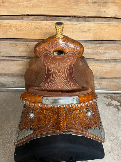 R.E. Donato Custom Western Saddle (San Angelo, TX) ISUSED794