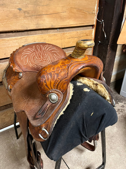 R.E. Donato Custom Western Saddle (San Angelo, TX) ISUSED794