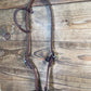 Dark Oil Slide Ear Double Buckle w/ Concho Headstall