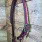 Hot Pink Buckstitch Split- Ear w/ Square Buckle