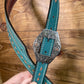 Turquoise Buckstitch Split- Ear w/ Antique Snip Buckle