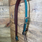 Turquoise Buckstitch Split Ear w/ Square Buckle