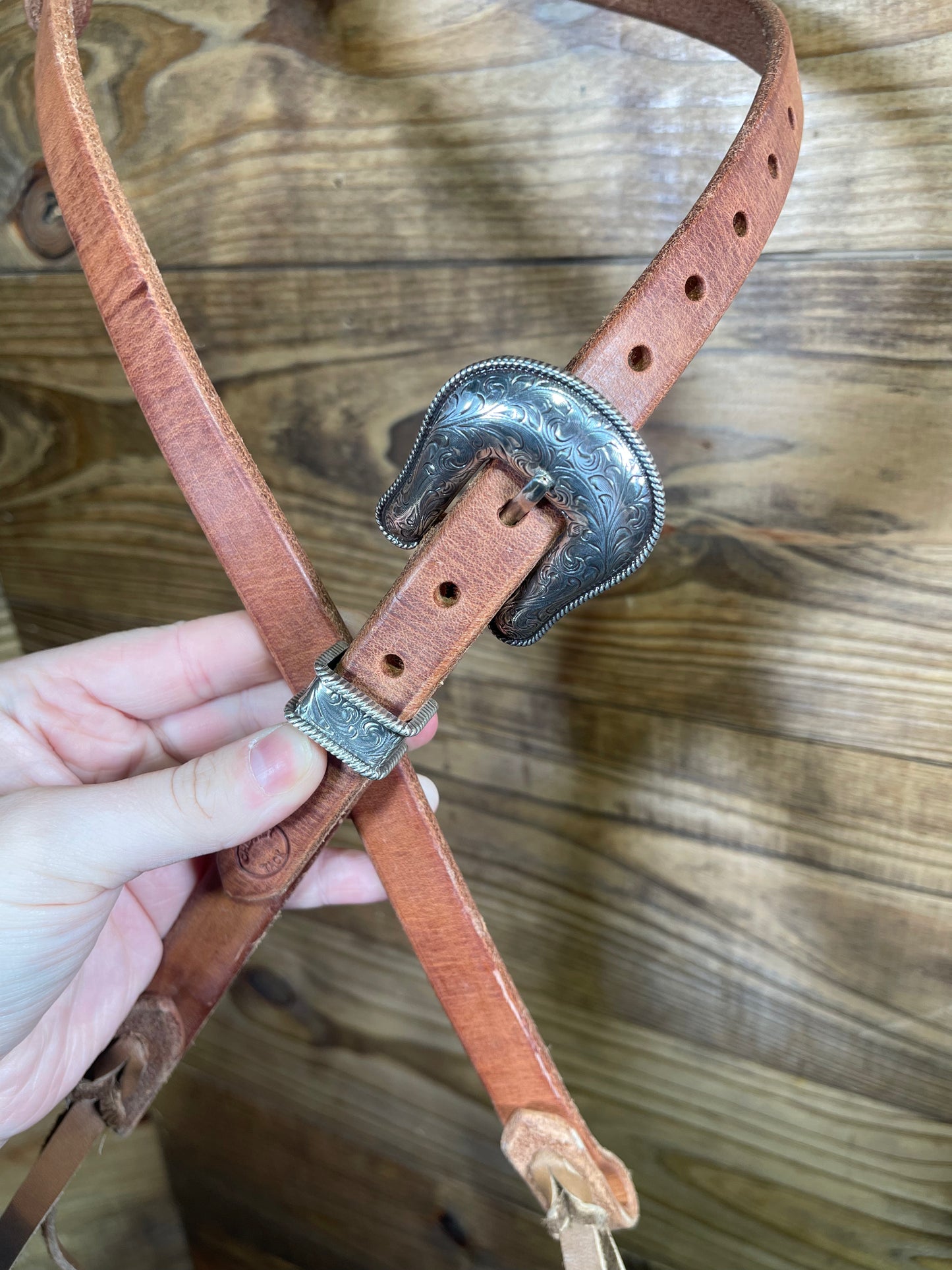 Cheaney Work Slide Ear w/ Custom Engraved Buckle