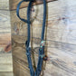 Cheaney Black Quick Change One-Ear Headstall w/ Flower & Green Buckle