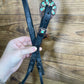 Cheaney Black Tie End Slide Ear Headstall w/ Copper & Green Buckle
