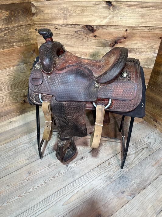 Mike Carter Custom Bar C Saddle ISUSED1607