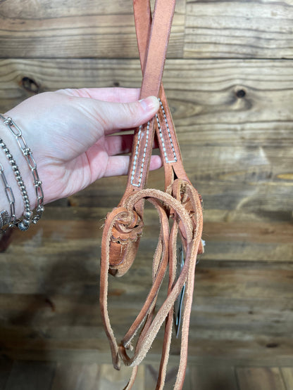 H5085 Pineapple Knot Quick Change Roping Reins BL