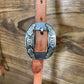 H1075 5/8" Split- Ear w/ Custom Oval Floral Buckle