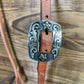 H1075 5/8" Split- Ear w/ Custom Square Double Flower Buckle