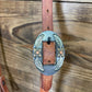 H1075 5/8" Split- Ear w/ Custom Oval Double Flower Buckle