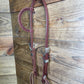 Cheaney Slide Ear Snake Tooled Headstall w/ Square Floral Buckle