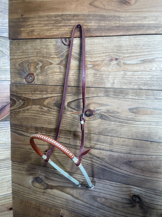 3/4" Double Rope Noseband w/ Regular Rawhide Lace