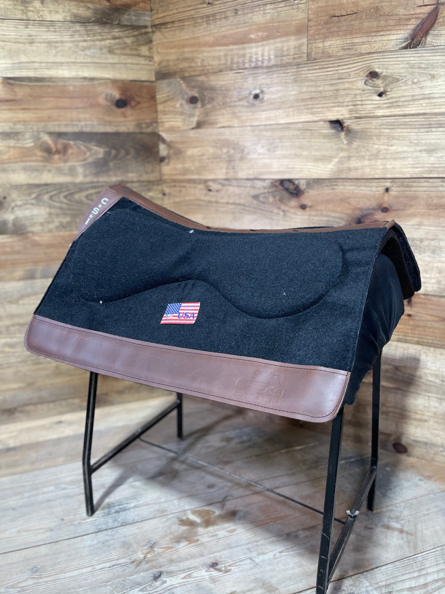 34 CSI Black Medium Standard Western Cut Saddle Pad