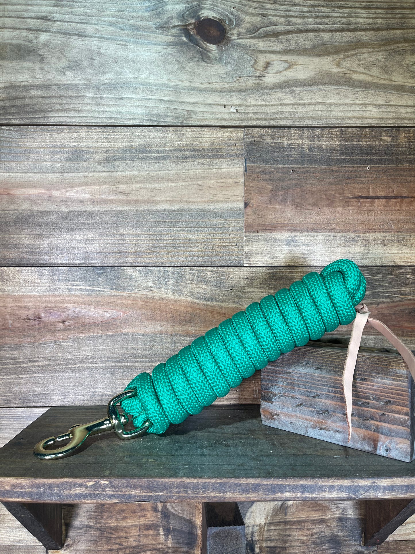 5/8″ Cowboy Lead w/ Bolt Snap Green