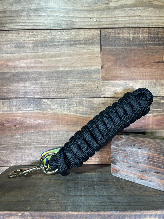 5/8" Cowboy lead w/ Bolt Snap Black