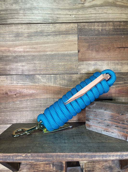 5/8" Cowboy Lead w/ Bolt Snap Blue