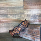 18" Paisley Tooled Dog Collar w/ Custom Buckle