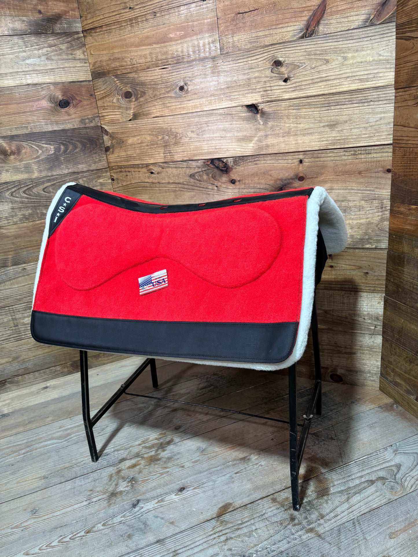 CSI Red Standard Western Cut Saddle Pad