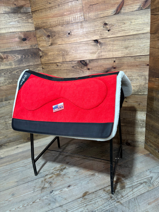 CSI Red Standard Western Cut Saddle Pad