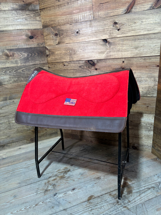 CSI Red Standard Western Cut Saddle Pad
