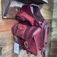 Leather Medicine Saddle Bag Burgundy