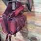 Leather Medicine Saddle Bag Burgundy