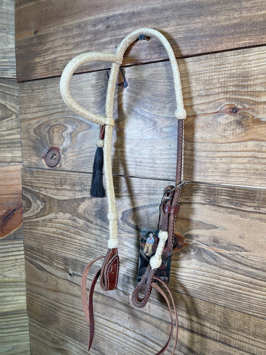 Rawhide One Ear Headstall Black Tassel