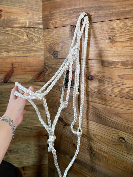White Double Nose Mule Tape Halter