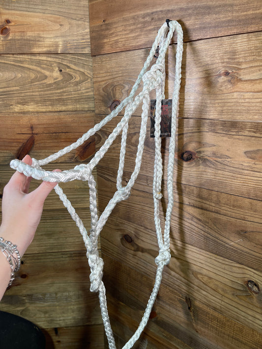 White Braided Mule Tape Halter