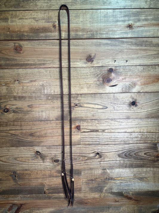 Dennis Moreland 5/8" Roping Reins W/ Rawhide belt