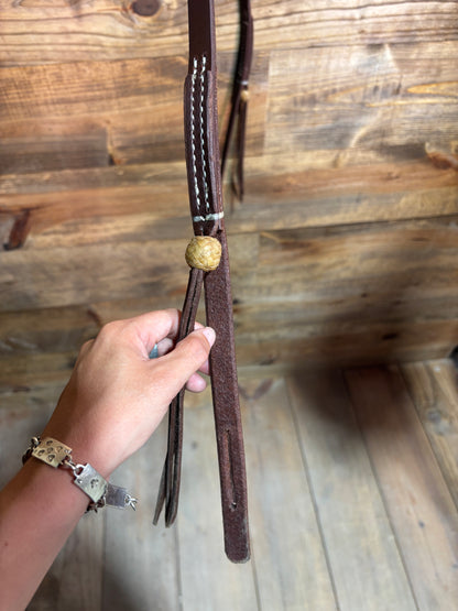 Dennis Moreland 5/8" Roping Reins W/ Rawhide knot Harness