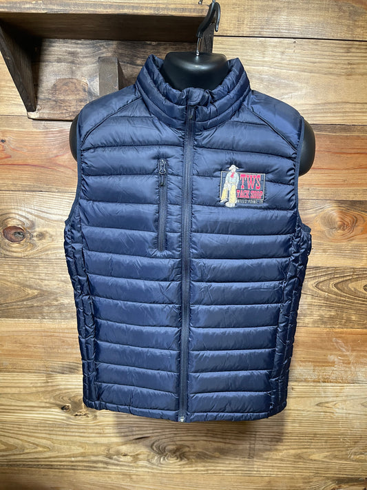 TWS Tack Shop Cowboy Puffer Vest Navy