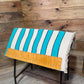 Casa Zea Black Teal Border Stripped Navajo