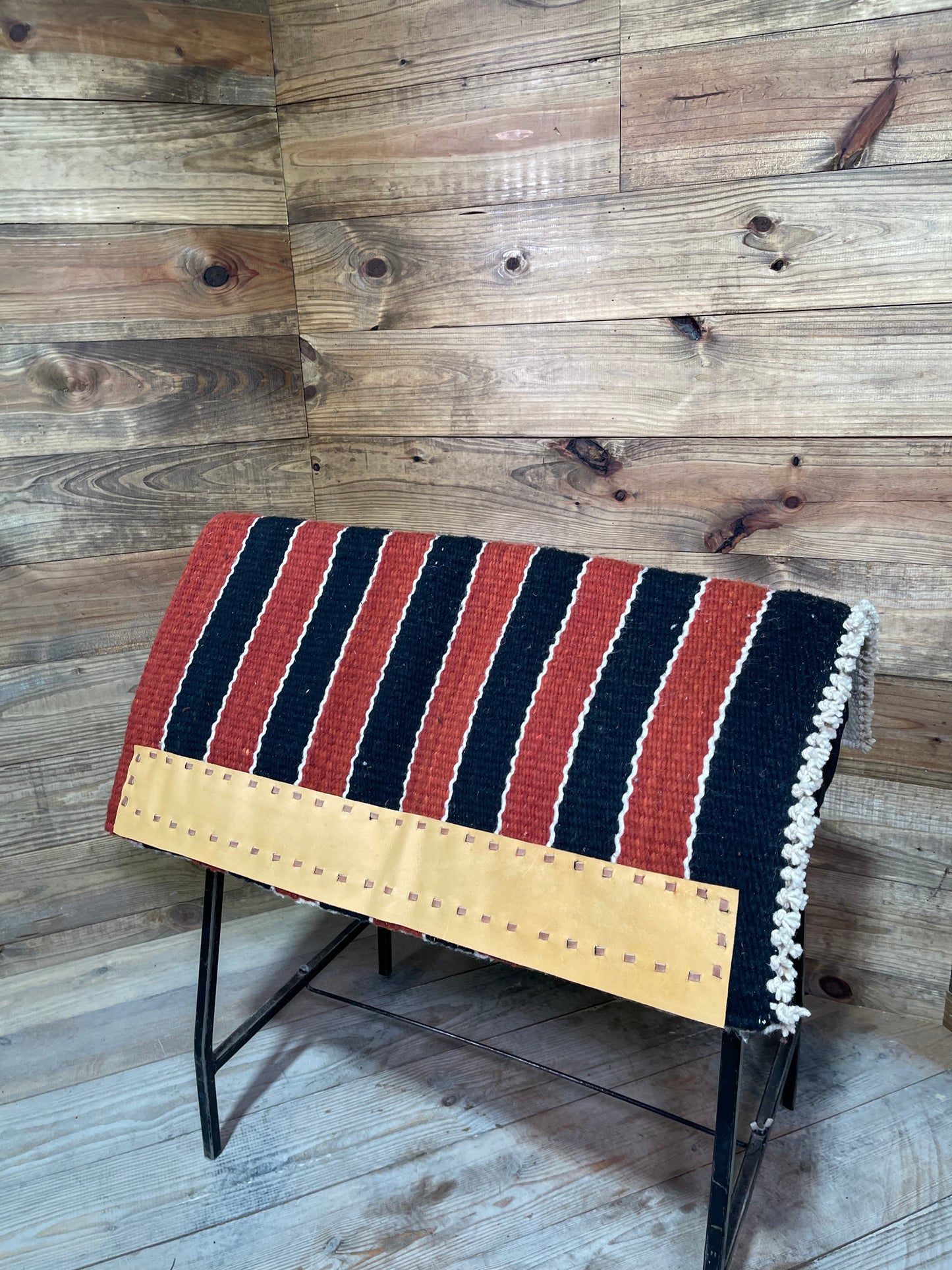 Casa Zea Rust & Black Stripped Navajo