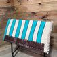Casa Zea Black Teal Border Stripped Navajo