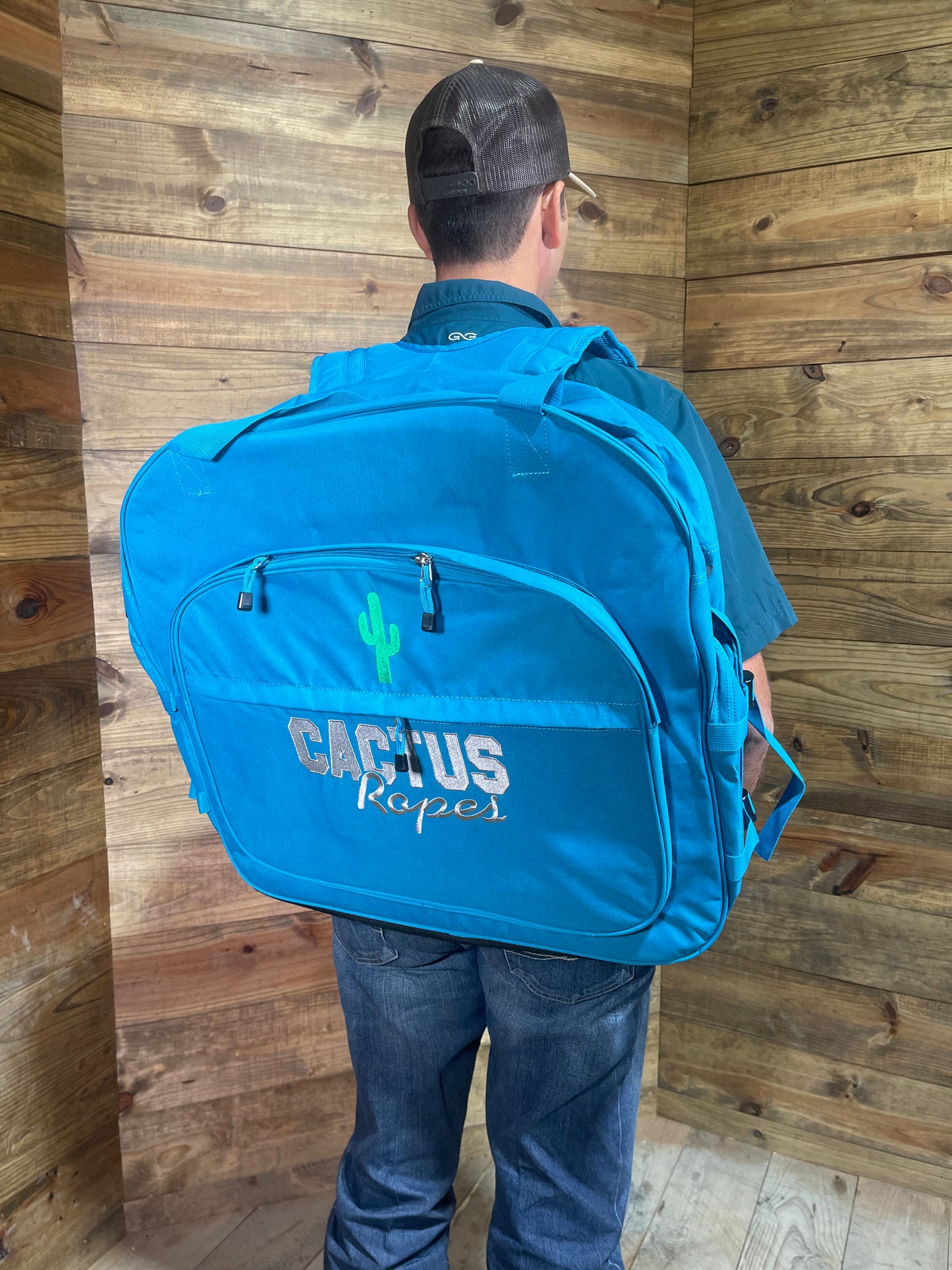 Cactus Excursion Rope Bag Blue