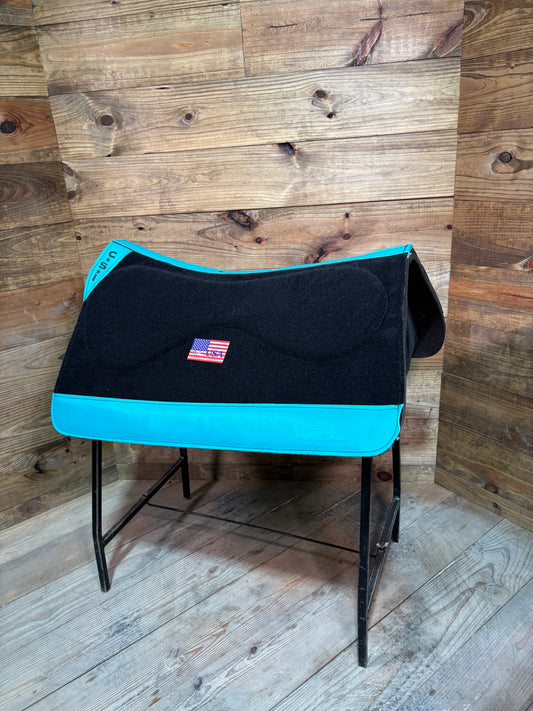 06 CSI Black Standard Western Cut Barrel Racer Saddle Pad
