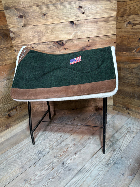 08 CSI Green Standard Medium Western Cut Saddle Pad