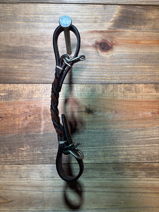 Oiled Braided Leather Curb Strap