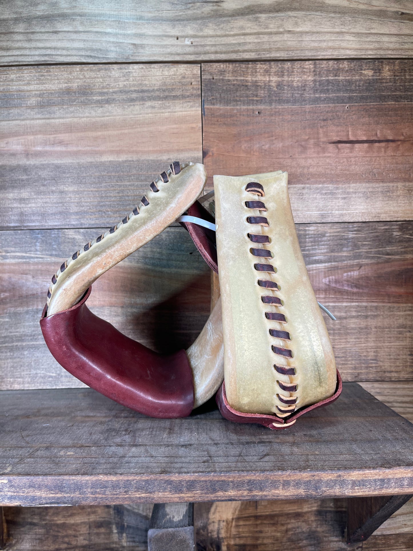 Rawhide & Latigo Laced Stirrups