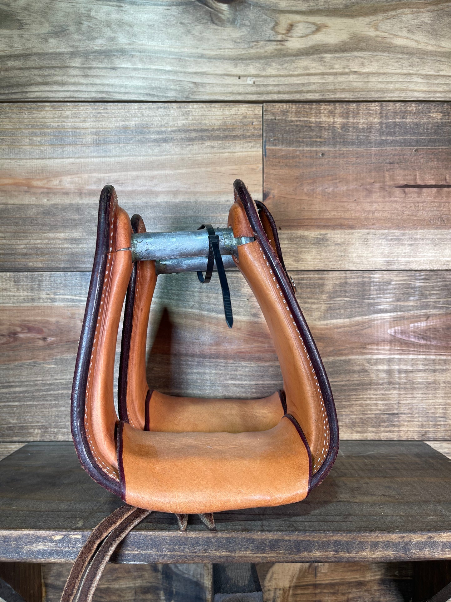 Roughout Crooked Stirrups w/ Paisley Tooled Flap