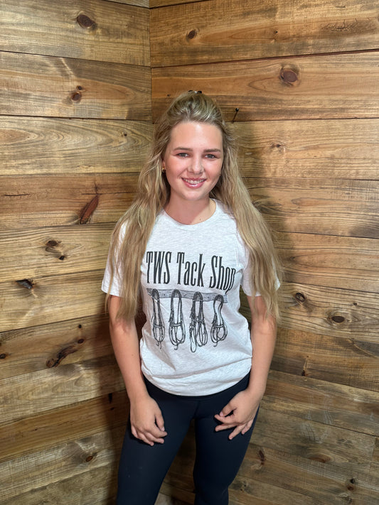 TWS Tack Shop T-Shirt Bridle Wall Gray
