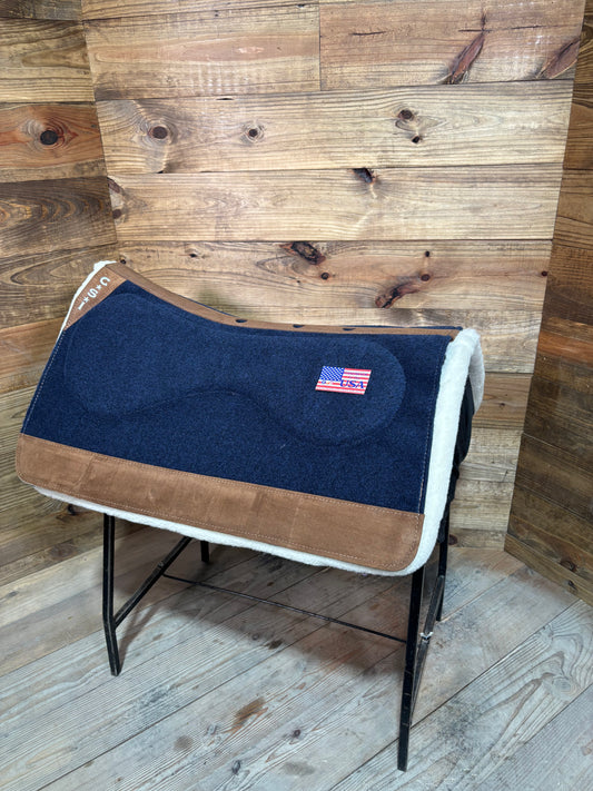21 CSI Navy Standard Western Cut Medium Saddle Pad