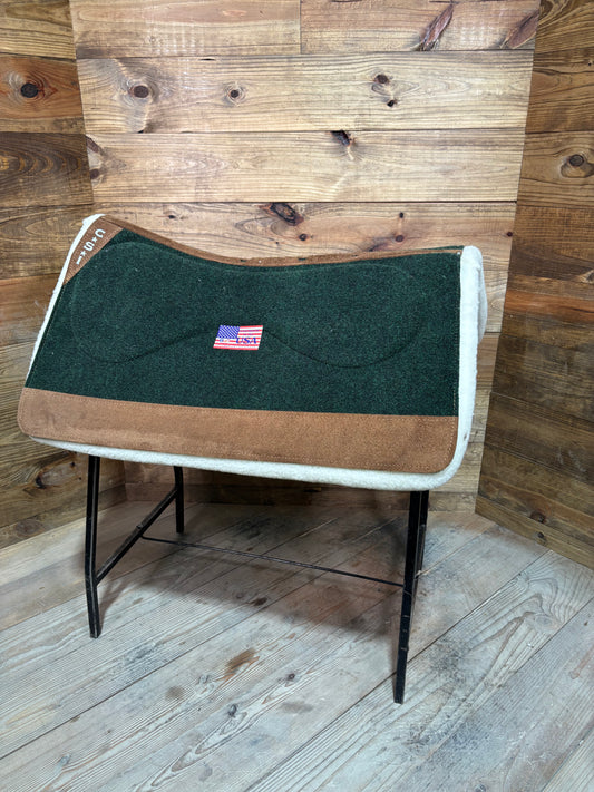 23 CSI Green Standard Western Cut Medium Saddle Pad