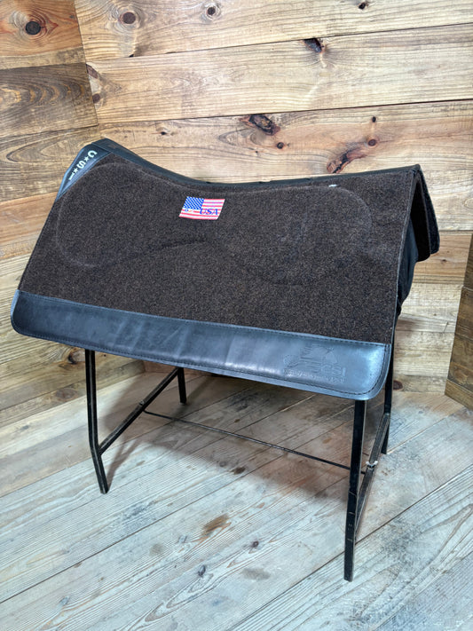 29 CSI Brown Standard Western Cut Medium Saddle Pad