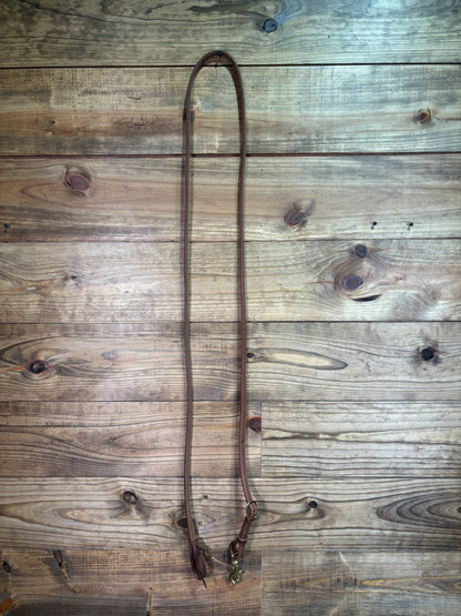 Medium Oil Double Stitched Roping Rein JW